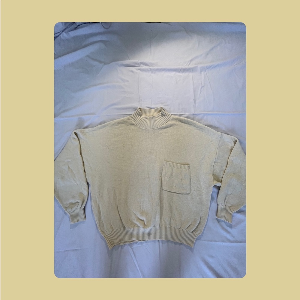 Thrifted pale yellow sweater